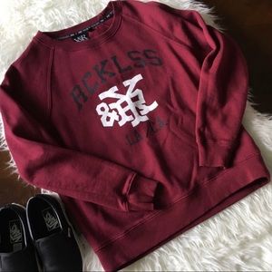 Young & Reckless maroon sweatshirt
